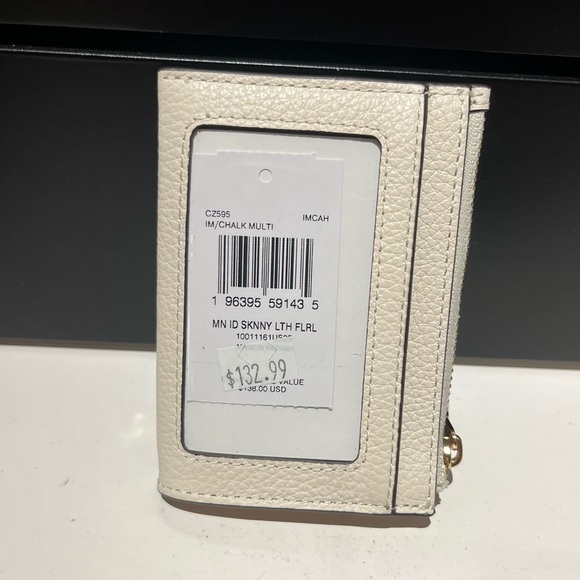 New Coach Mini Skinny Id Case With Floral Print CZ595 - Picture 3 of 3